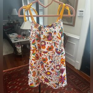 Du Pareil au Même Floral Tie-Shoulder Sundress for Girls - Size: 6 years